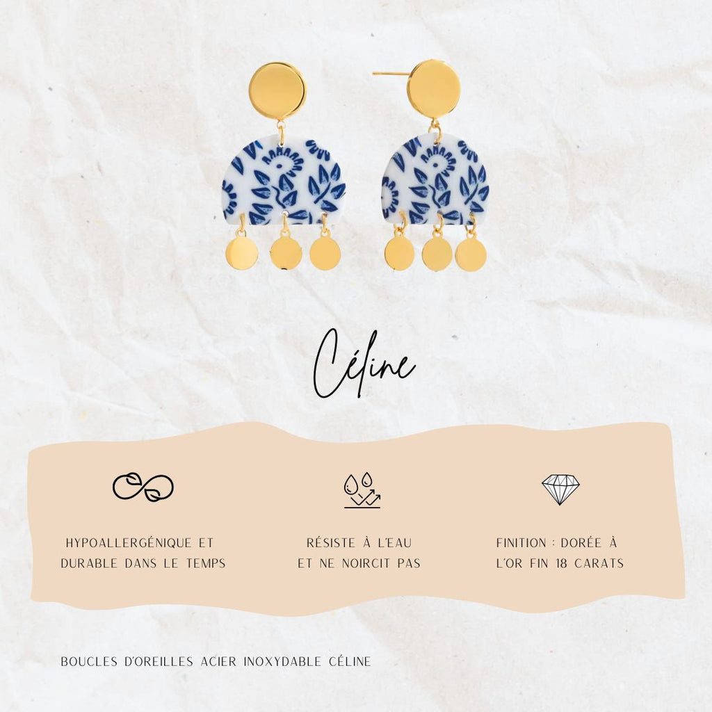 Boucles d'oreille Céline Jolis Amours