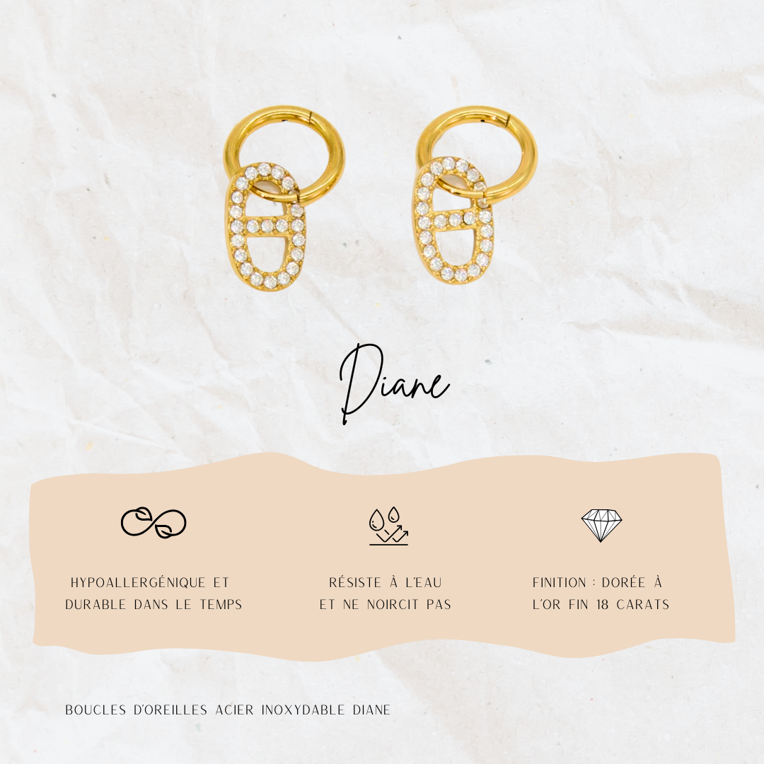 Boucles d'oreille Diane