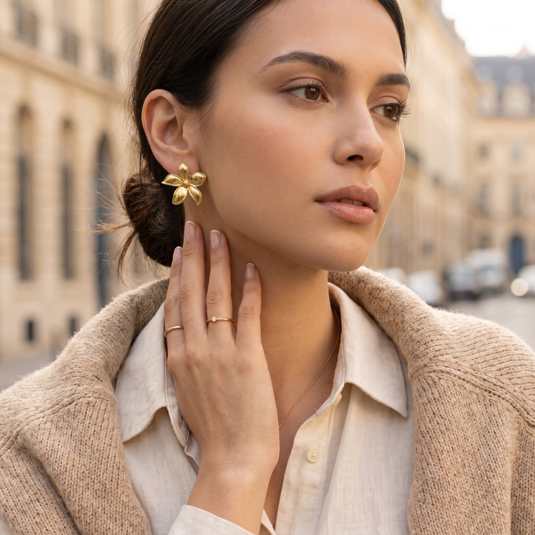 Boucles d'oreille Ambre