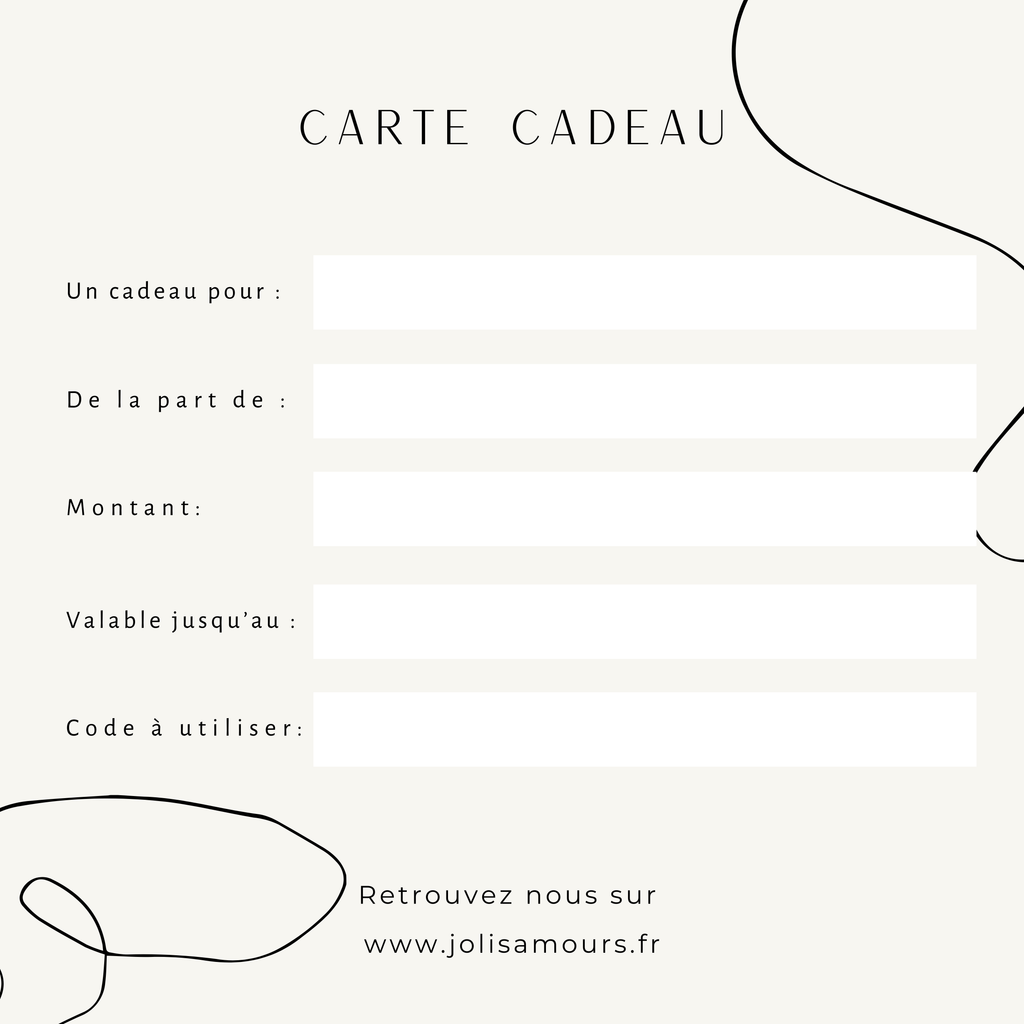 E.Carte cadeau Jolis Amours