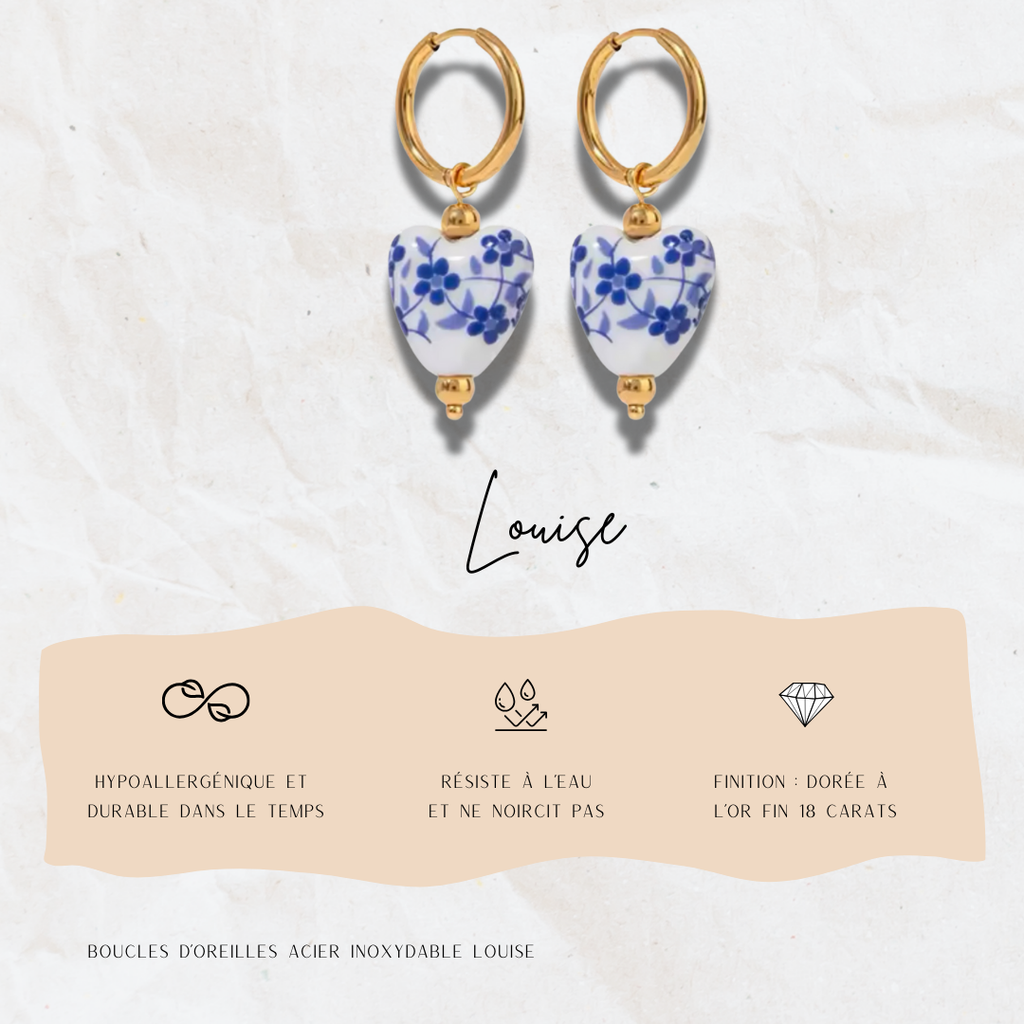Boucles d'oreille Louise Jolis Amours