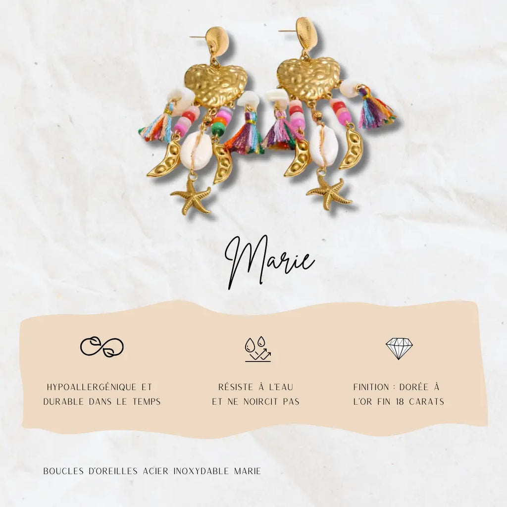 Boucles d'oreille Marie Jolis Amours