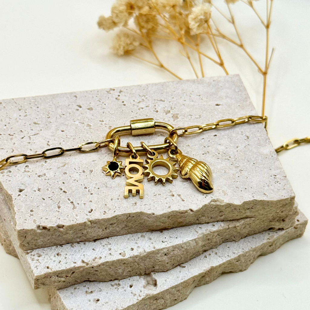 Bracelet LINK – Maille Trombone Large Jolis Amours