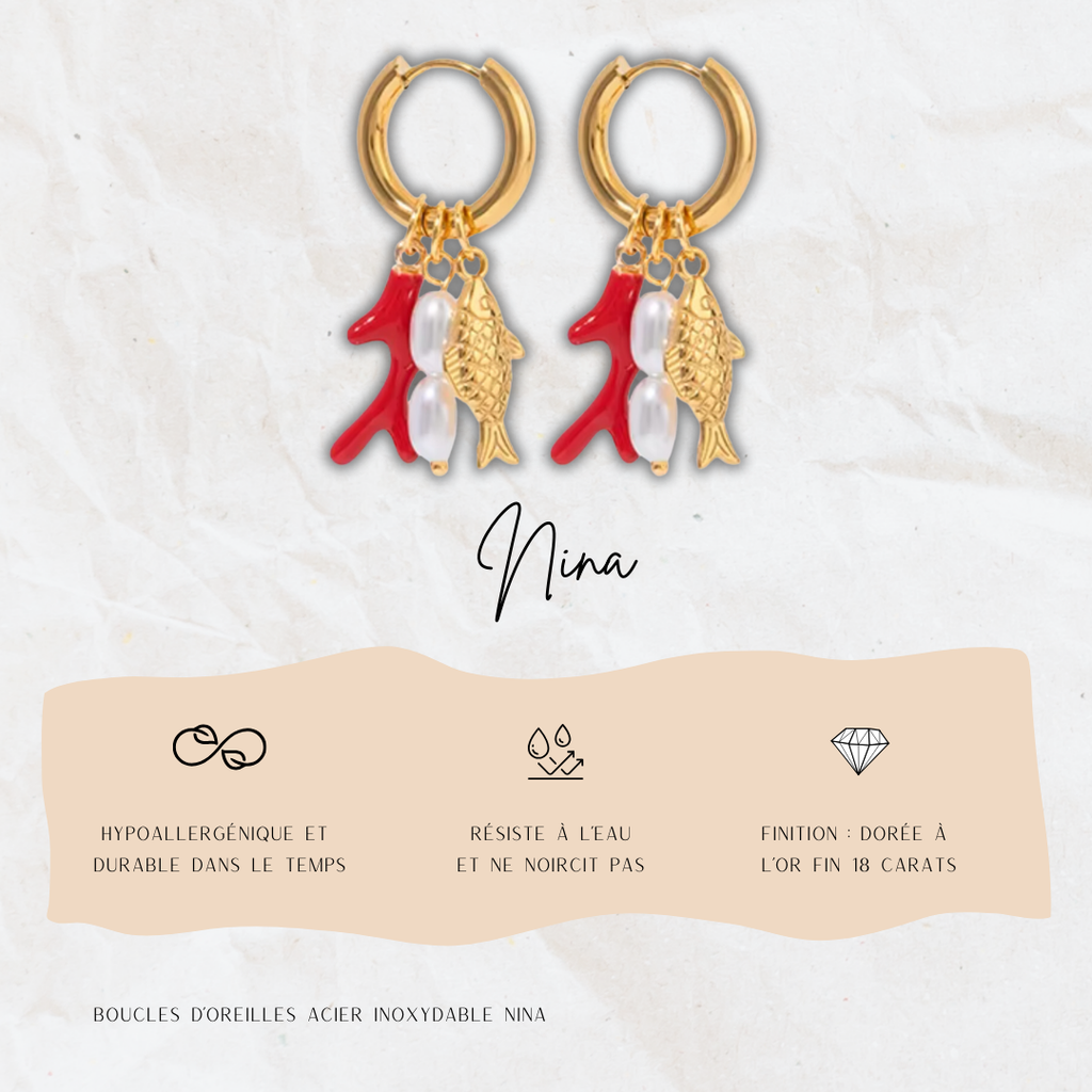 Boucles d'oreille Nina Jolis Amours