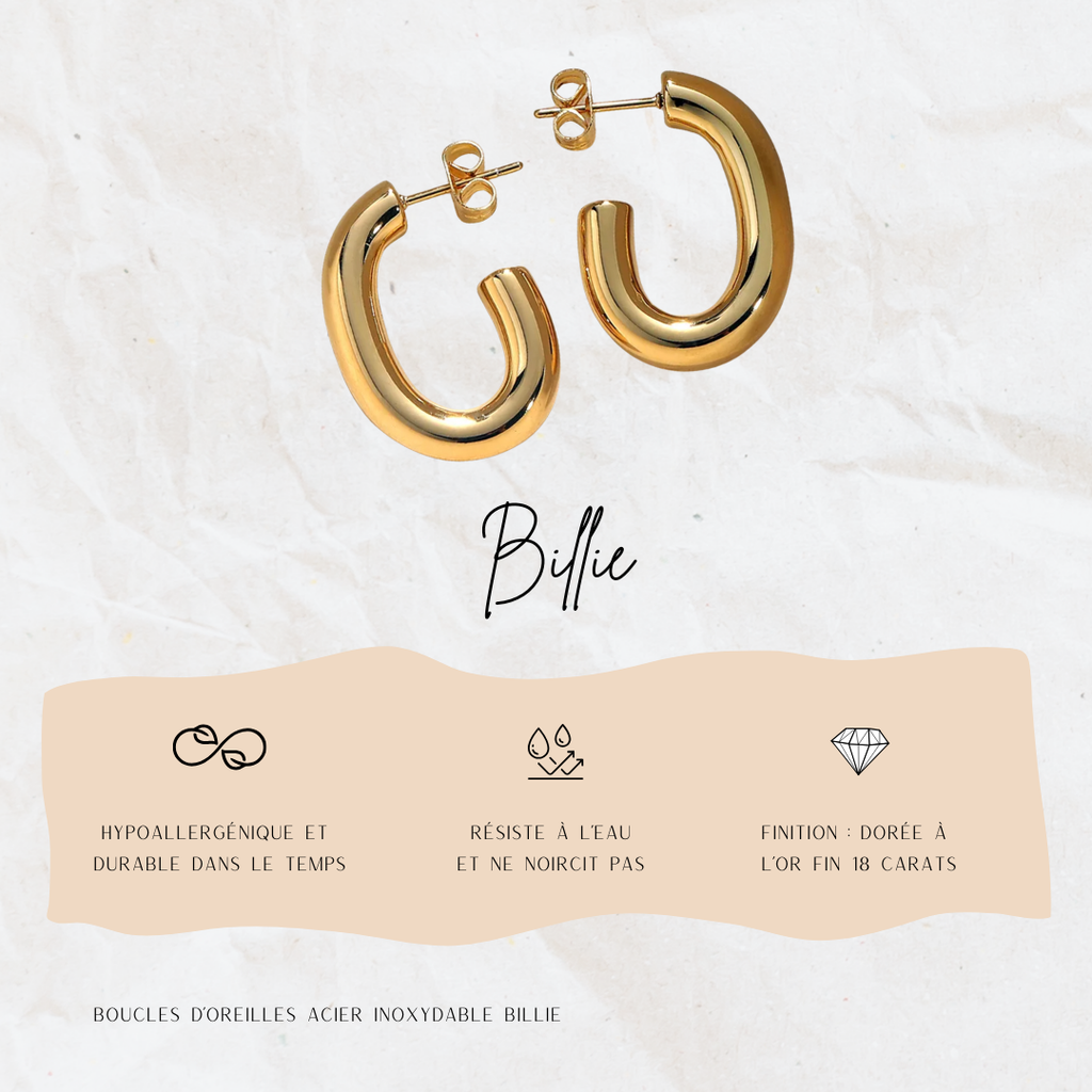 Boucles d'oreille Billie Jolis Amours