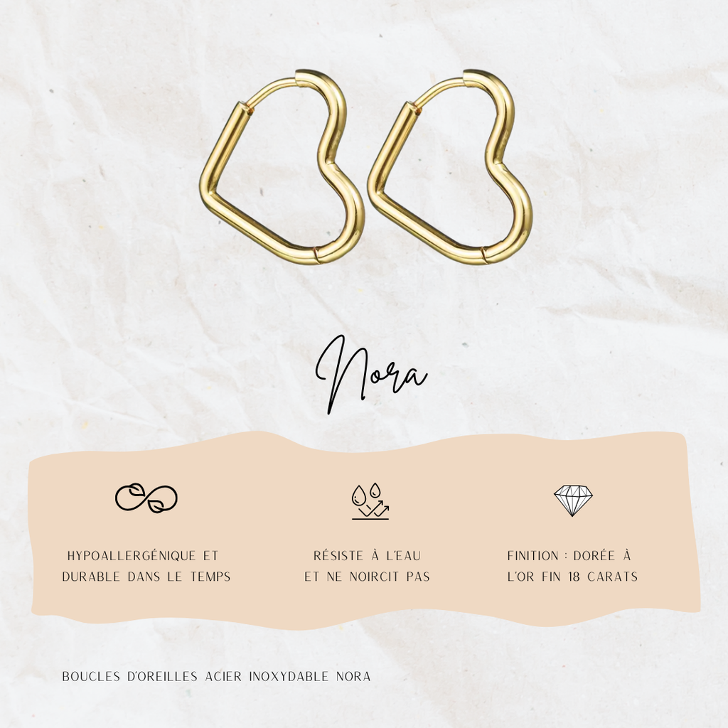Boucles d'oreille Nora Jolis Amours