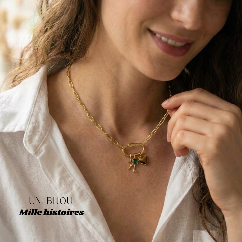 Collier LINK – Maille Trombone Large Jolis Amours