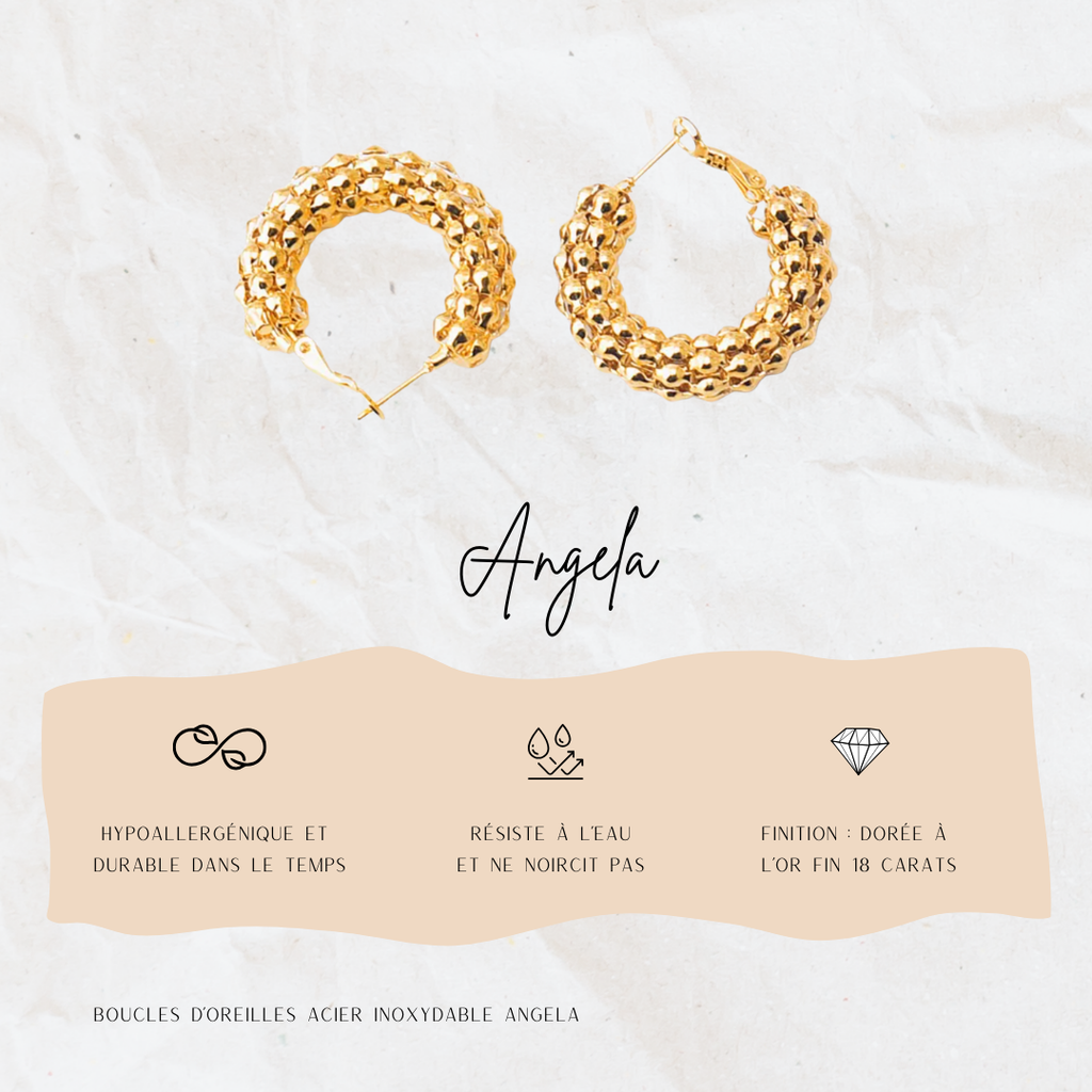 Boucles d'oreille Angela Jolis Amours