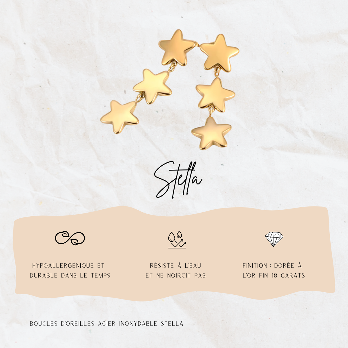 Boucles d'oreille Stella