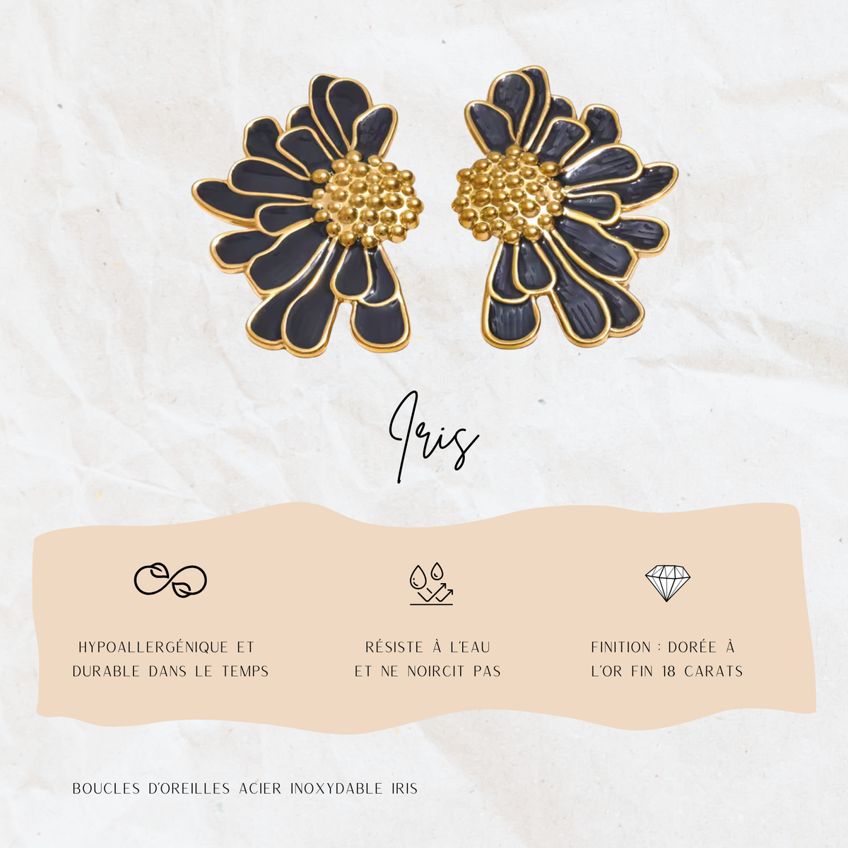 Boucles d'oreille Iris