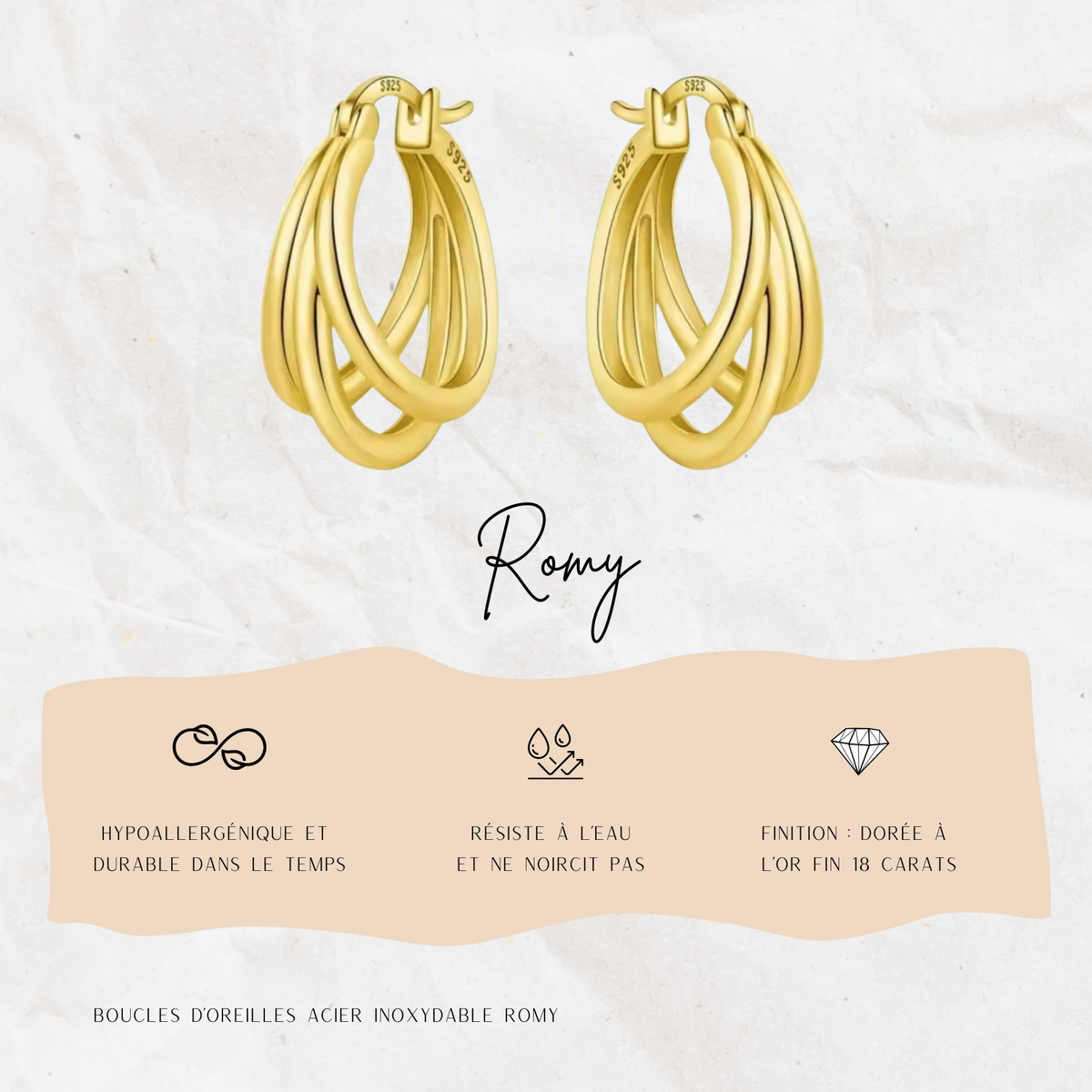 Boucles d'oreille Romy