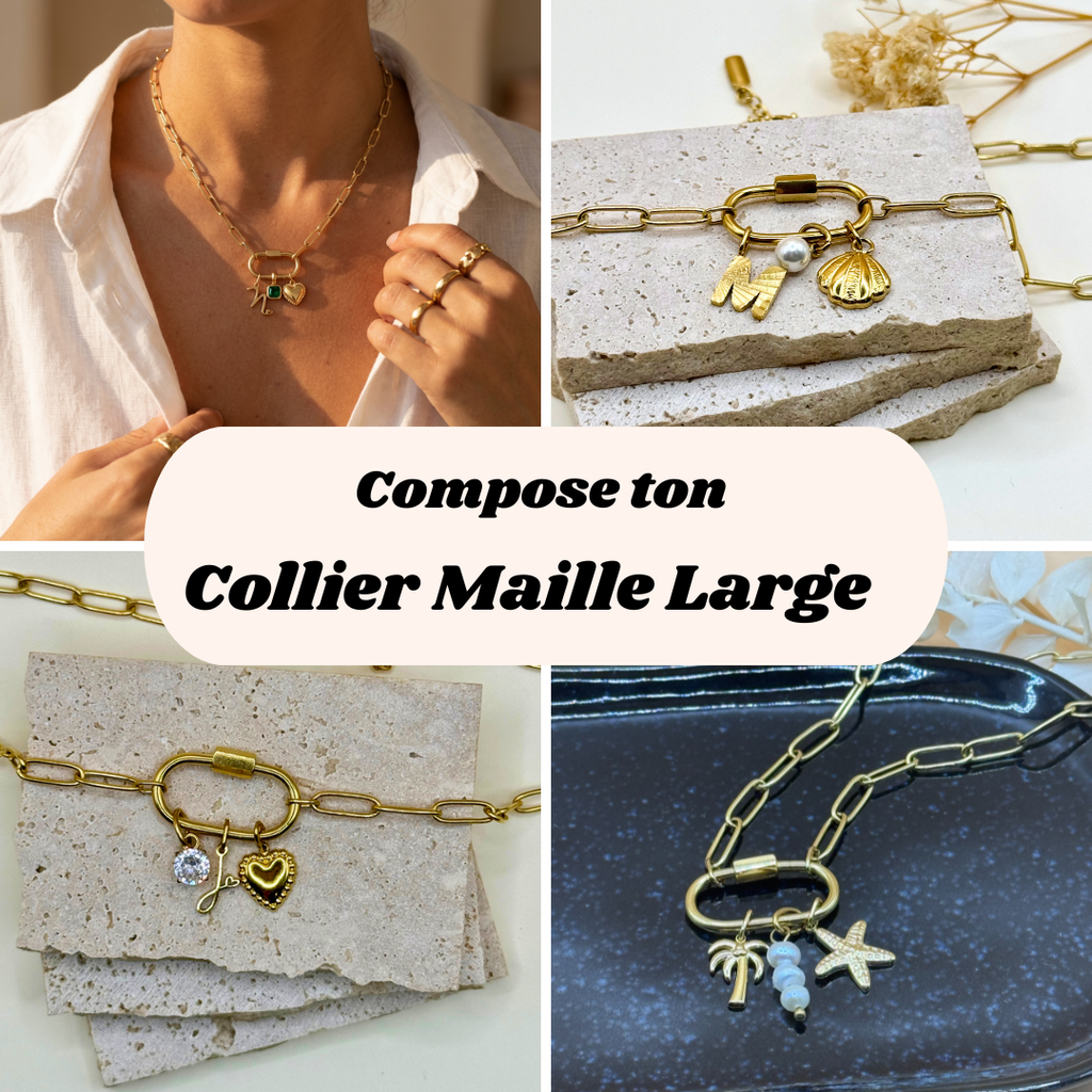 Collier LINK – Maille Trombone Large Jolis Amours