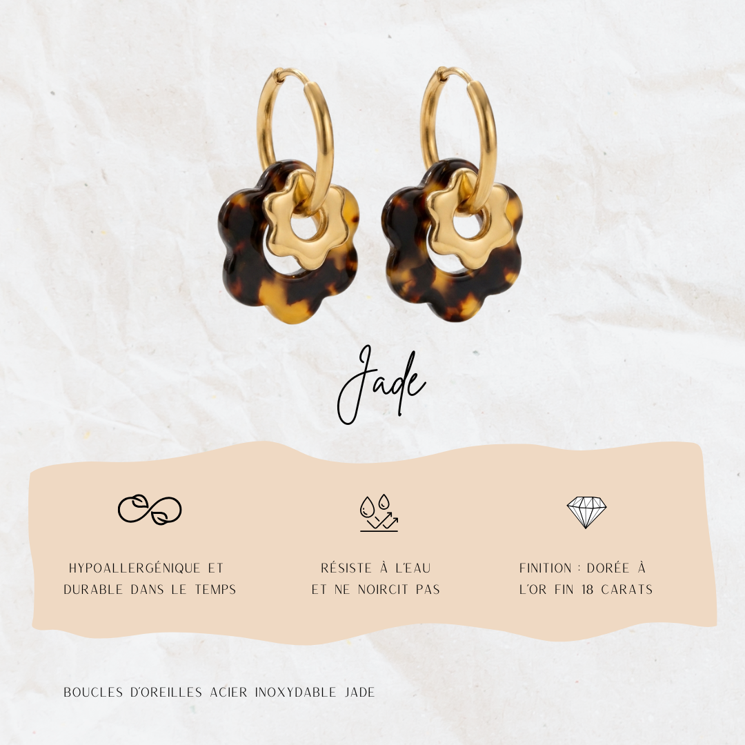 Boucles d'oreille Jade